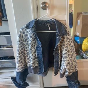 Free People Denim Ditsy Jacket